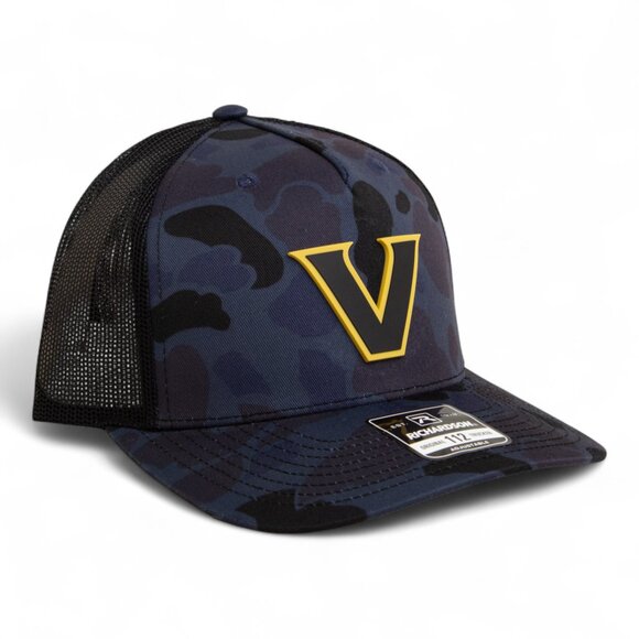 Vanderbilt Commodores Black 3D Snapback Trucker Hat- Admiral Duck Camo/ Black - Picture 1 of 3